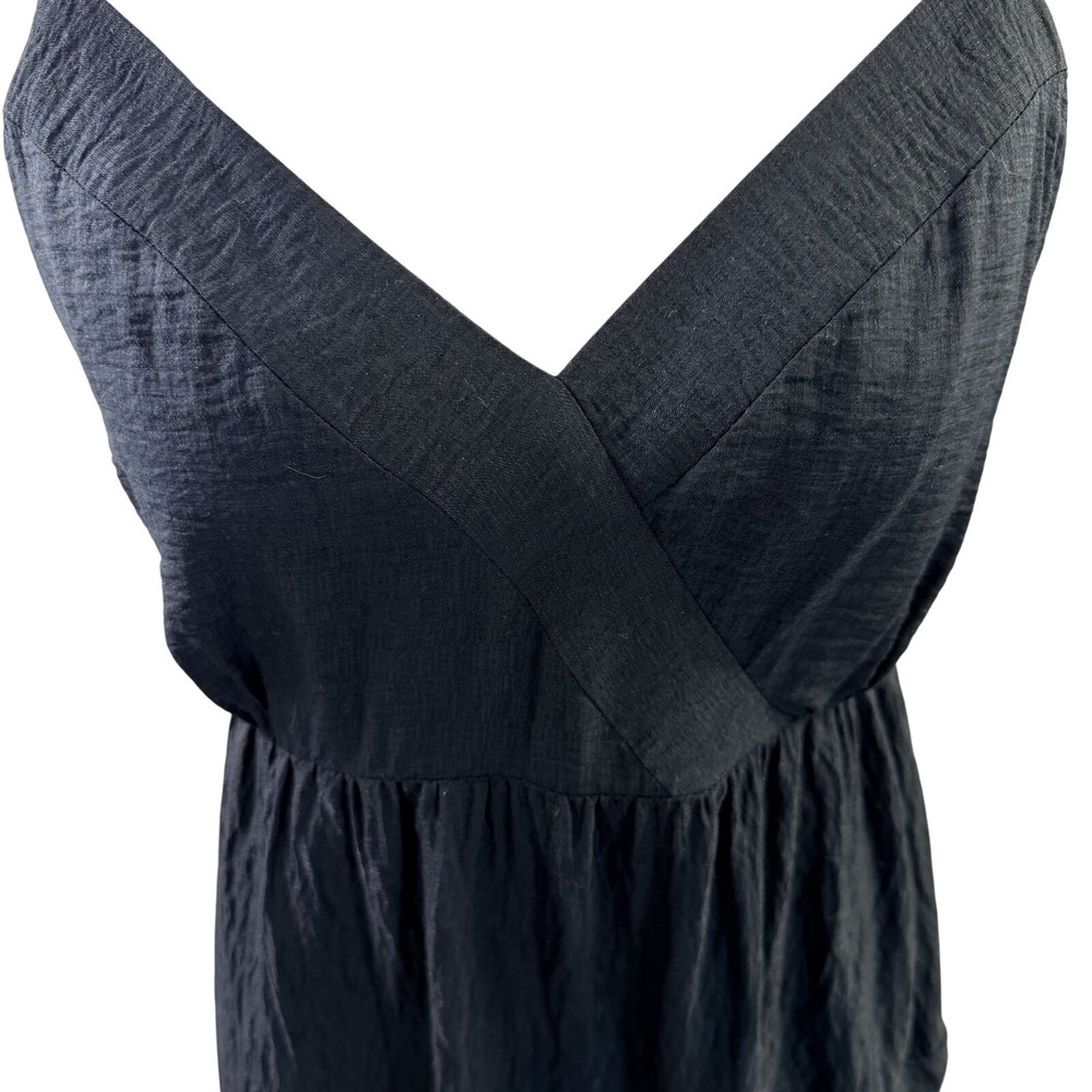 Simply Vera Wang Tiered Maxi Dress Black M cottagecore bohemian summer sundress - Picture 3 of 10